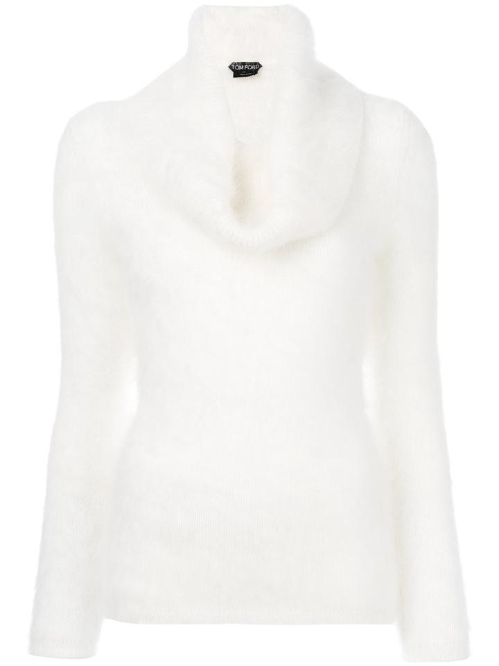 Tom Ford - Knitted Tunic Sweater - Women - Polyamide/angora - S, White, Polyamide/angora