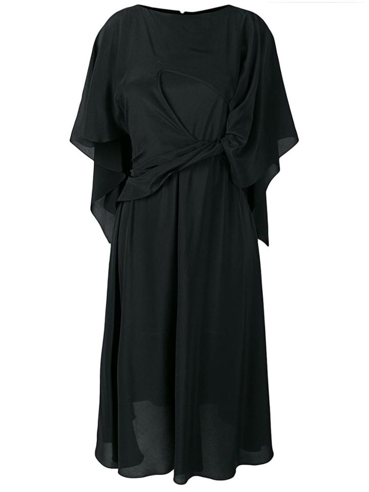 Chalayan Cape Tie Dress - Black
