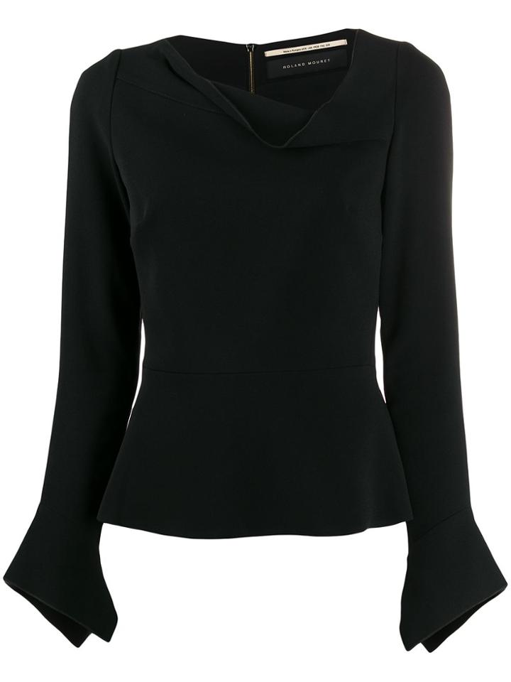 Roland Mouret Asymmetric Neckline Top - Black