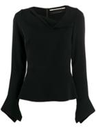 Roland Mouret Asymmetric Neckline Top - Black