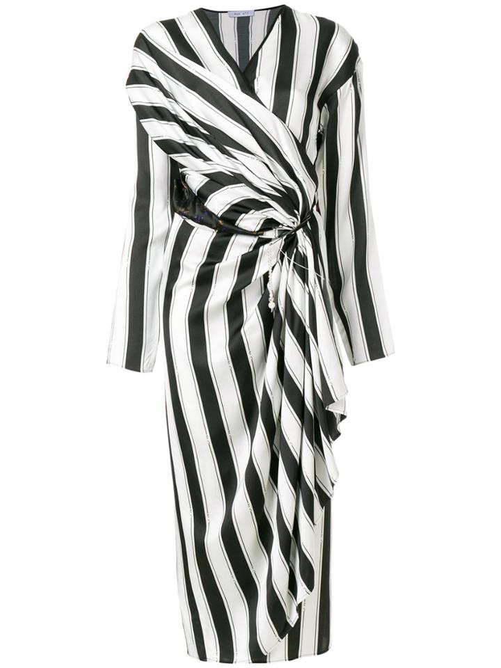 Act N&deg;1 Striped Wrap Dress - Black