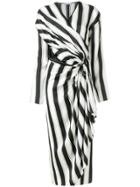 Act N&deg;1 Striped Wrap Dress - Black