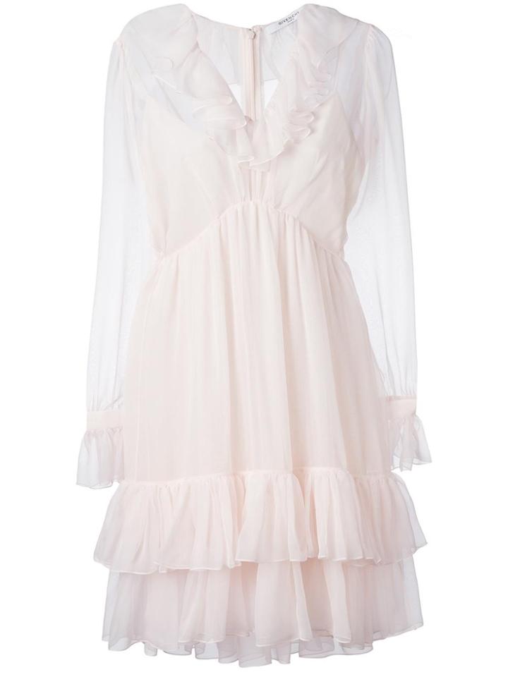 Givenchy Ruffle Trim Dress - Pink & Purple