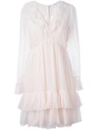 Givenchy Ruffle Trim Dress - Pink & Purple