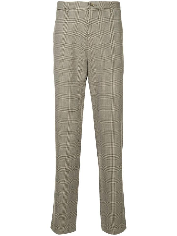 A.p.c. Checked Print Loose Trousers - Brown