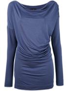 Draped T-shirt - Women - Spandex/elastane/lyocell - Xl, Pink/purple, Spandex/elastane/lyocell, Vivienne Westwood Anglomania