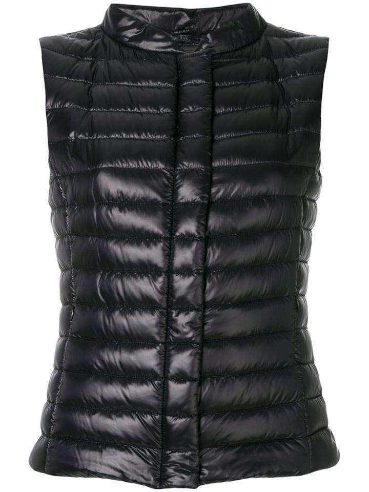 Herno Slim-fit Padded Gilet - Black