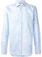 Etro Jacquard Shirt, Men's, Size: 42, Blue, Cotton