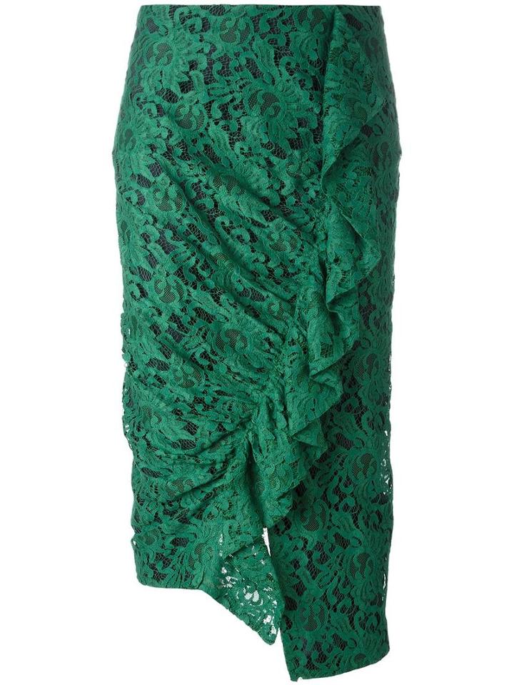 Erika Cavallini Garnet Skirt, Women's, Size: 44, Green, Cotton/polyamide/acetate/polyester