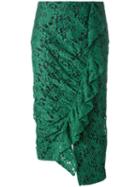 Erika Cavallini Garnet Skirt, Women's, Size: 44, Green, Cotton/polyamide/acetate/polyester