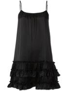 Olympiah Ruffled Silk Dress - Black