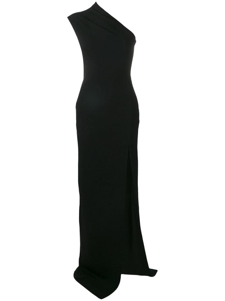 Solace London Averie One-shoulder Gown - Black