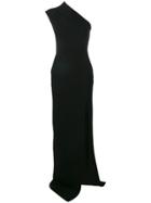 Solace London Averie One-shoulder Gown - Black