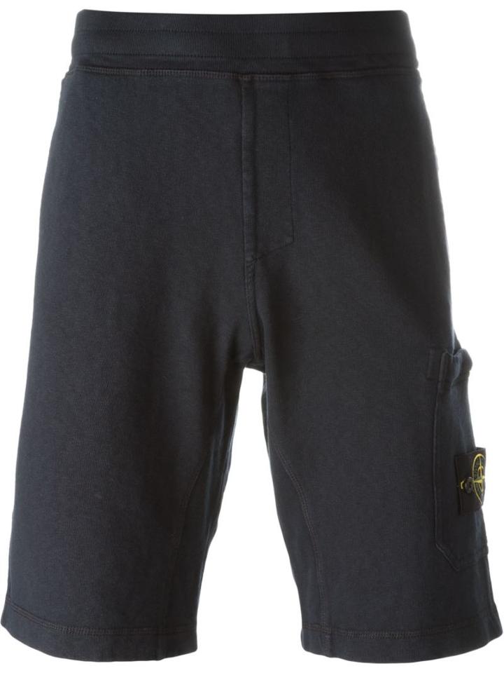 Stone Island Patch Pocket Shorts, Men's, Size: Xxl, Blue, Cotton
