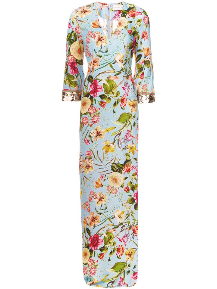 Sachin & Babi Grecia Floral Gown - Blue