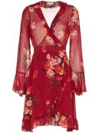 By Timo Floral Print Wrap Dress - Red