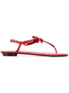 René Caovilla Bow Sandals - Red