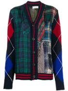 Pierre-louis Mascia Patchwork Check Cardigan - Blue