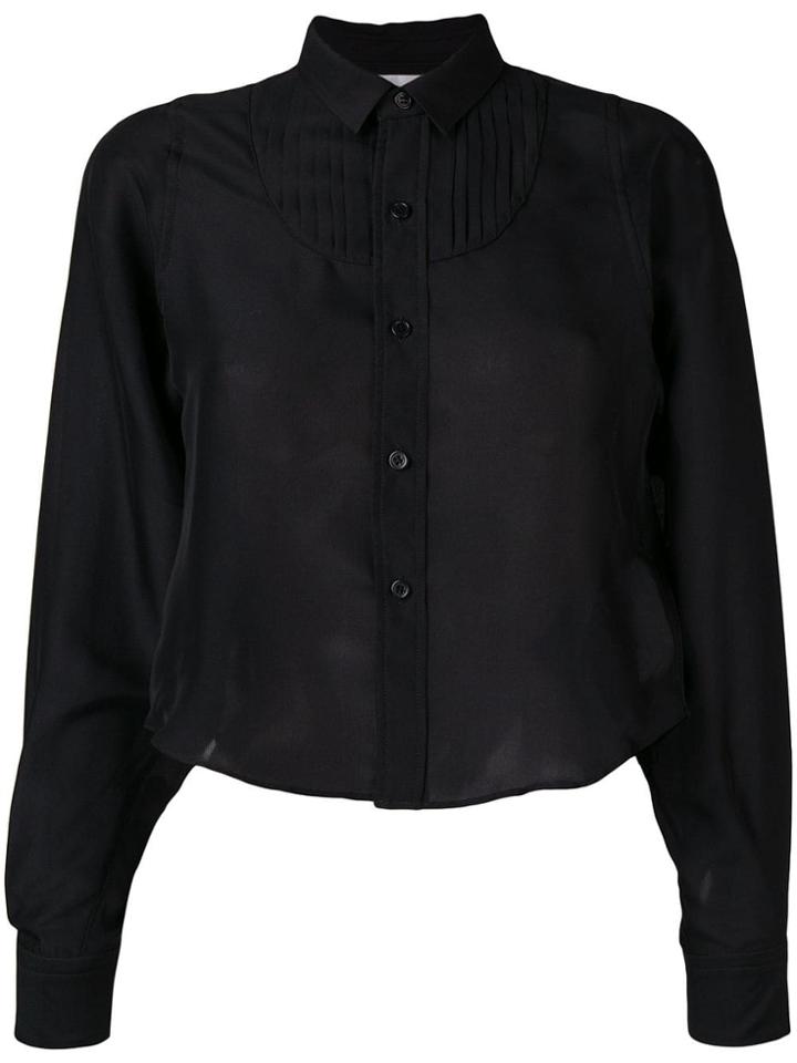 Comme Des Garçons Noir Kei Ninomiya Plain Cropped Shirt - Black