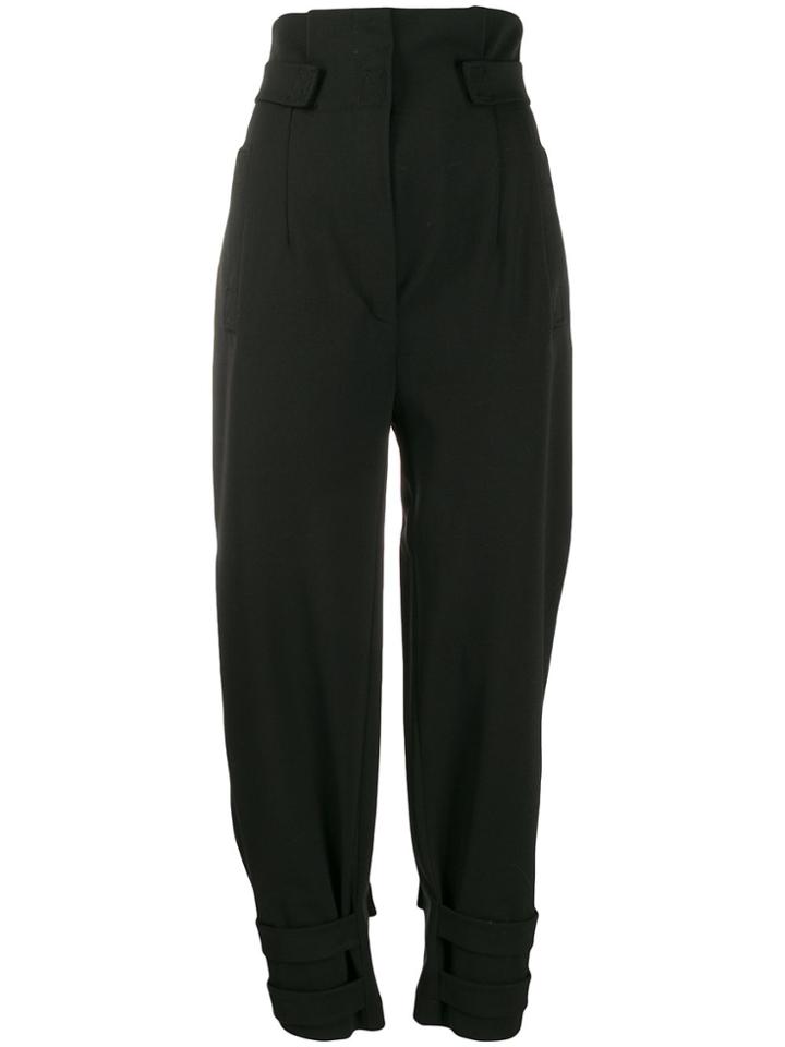 Alberta Ferretti High-waist Paperbag Trousers - Black