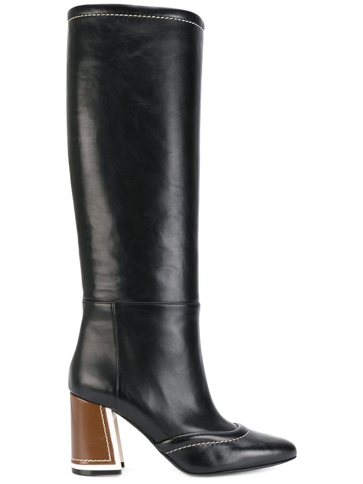 Marni Chunky Heel Mid-length Boots - Black