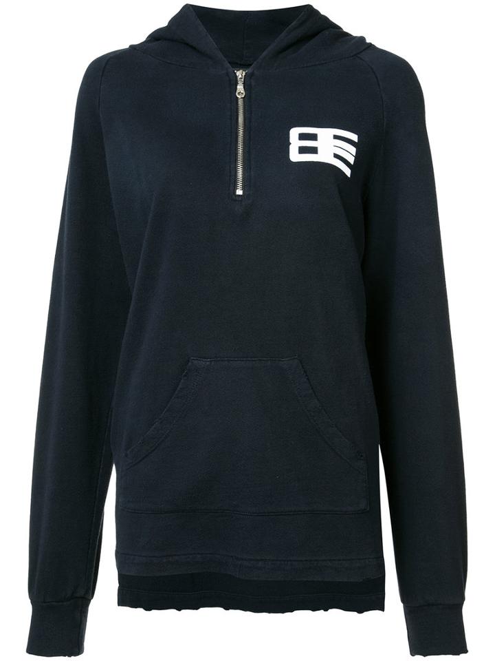 Baja East - Zipped Hoodie - Women - Bamboo/cotton - 1, Blue, Bamboo/cotton