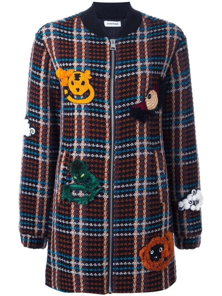 Au Jour Le Jour Checked Bomber Jacket - Multicolour