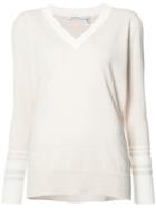 Agnona Cashmere V-neck Jumper - White