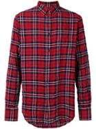Dsquared2 Casual Tartan Shirt, Men's, Size: 46, Red, Cotton/spandex/elastane