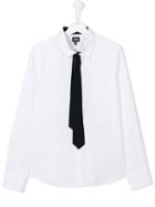 Armani Junior Tie Detail Shirt, Boy's, Size: 16 Yrs, White
