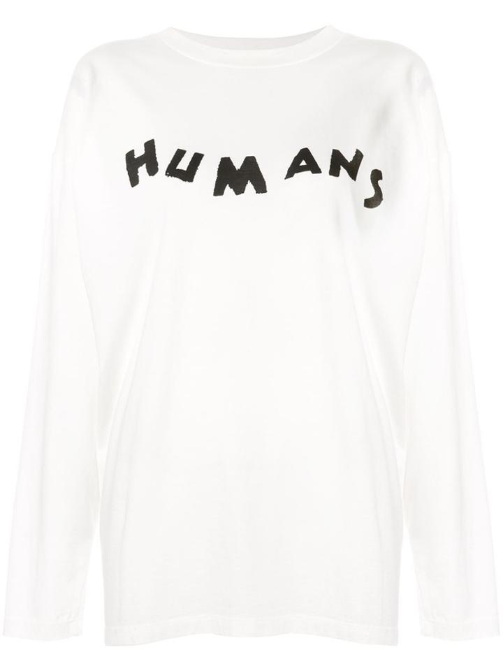 Mm6 Maison Margiela Humans Jersey Top - White