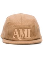 Ami Alexandre Mattiussi Five Panels Cap, Men's, Nude/neutrals, Cotton/polyamide/polyester/wool