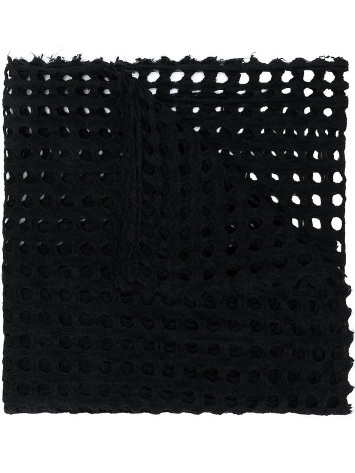 Faliero Sarti Perforated Scarf - Black