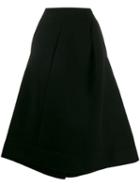 Jil Sander Deconstructed Flared Skirt - Black