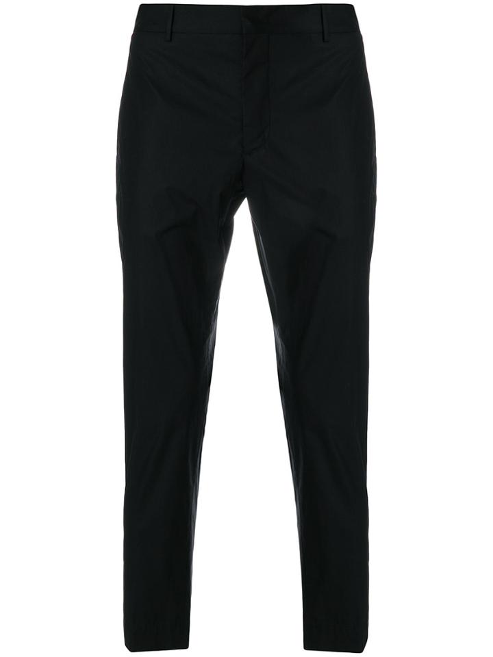 Pt01 Cropped Slim-fit Trousers - Black