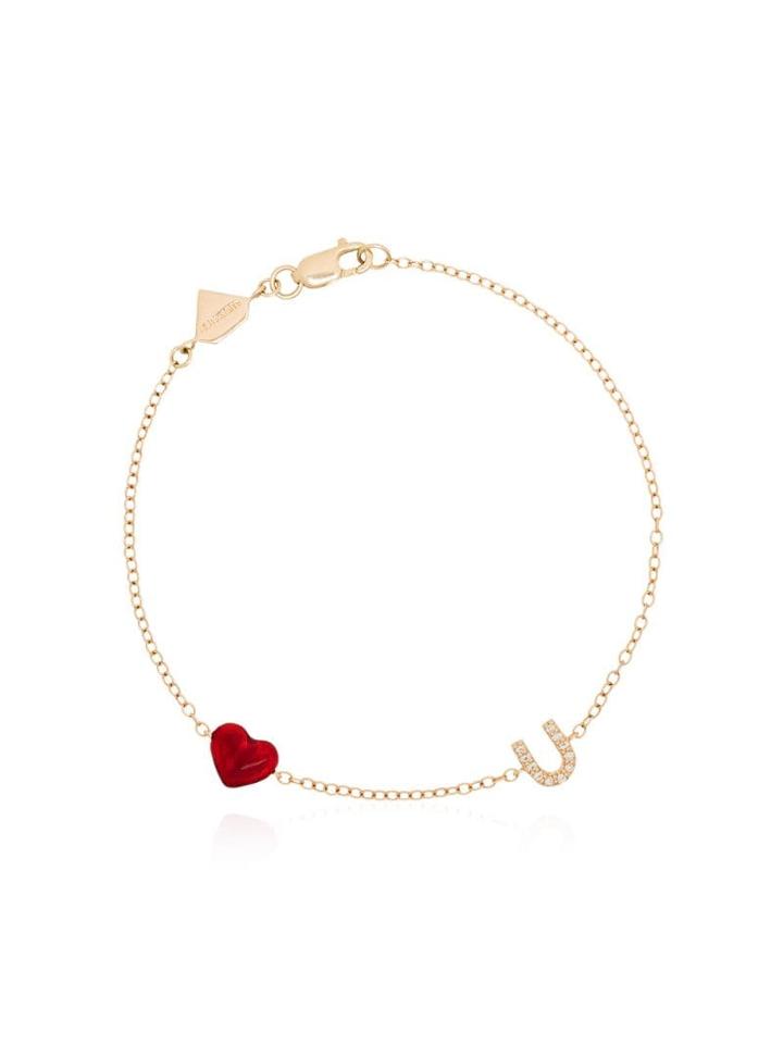 Alison Lou Love U Gold And Diamond Bracelet
