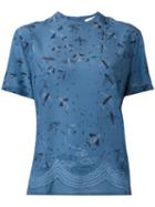 Valentino Swallow Metamorphosis Print T-shirt, Women's, Size: Small, Blue, Silk