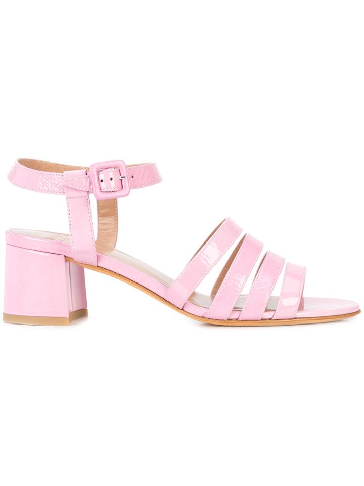 Maryam Nassir Zadeh Palma Chunky Heel Sandals - Pink & Purple