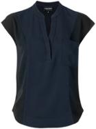 Emporio Armani Mandarin-collar Shirt - Blue