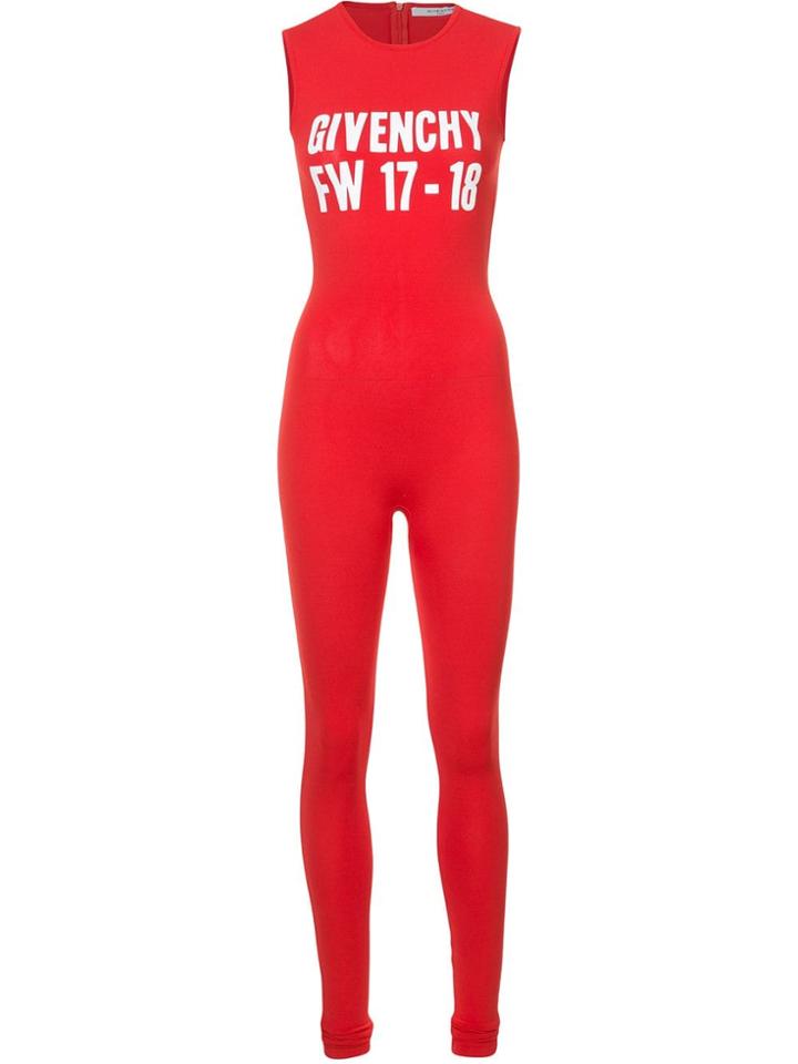 Givenchy Fw17-18 Print Sleeveless Jumpsuit - Red