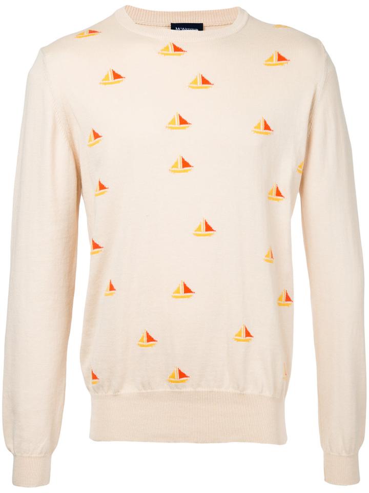 Monsieur Lacenaire - Sailboat Jumper - Men - Cotton - M, Yellow/orange, Cotton