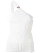 Each X Other - Ribbed Knit One Shoulder Top - Women - Cotton/spandex/elastane - M, White, Cotton/spandex/elastane