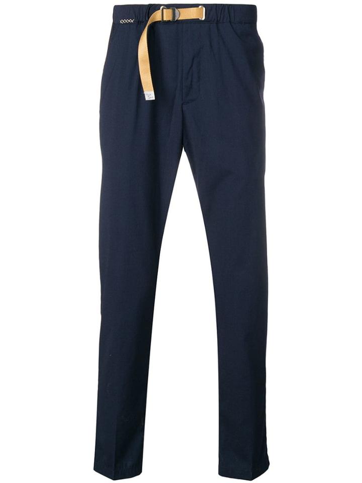 White Sand Elasticated Waistband Trousers - Blue