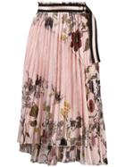 Ermanno Ermanno Floral Print Pleated Skirt - Pink
