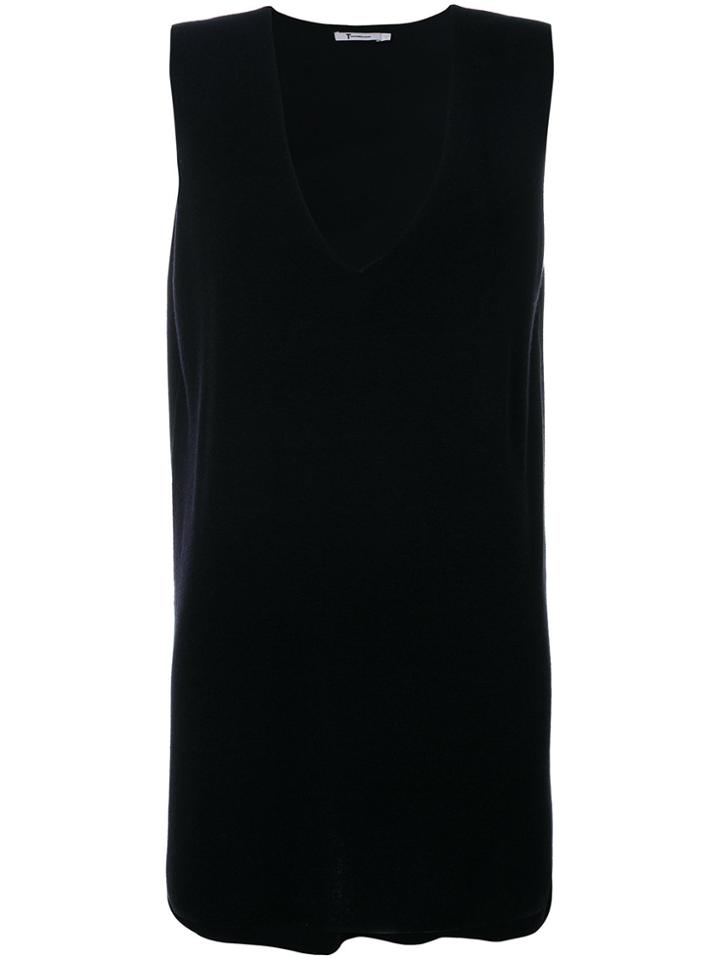 T By Alexander Wang Sleeveless Knitted Top - Black