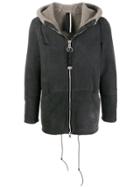 Low Brand Hooded Coat - Grey
