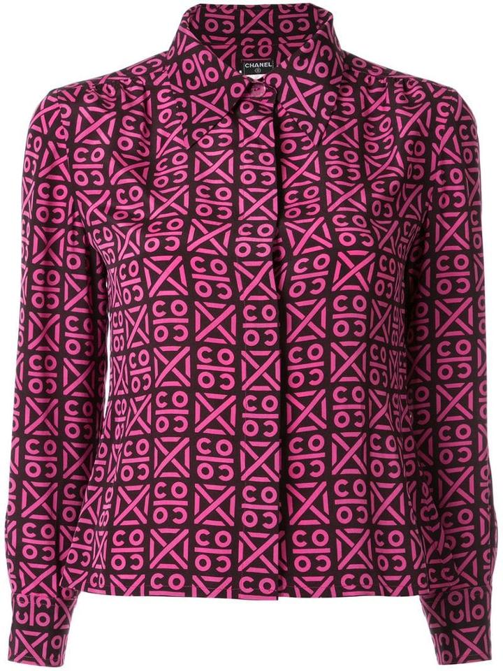Chanel Pre-owned Graphic Print Shirt - Black