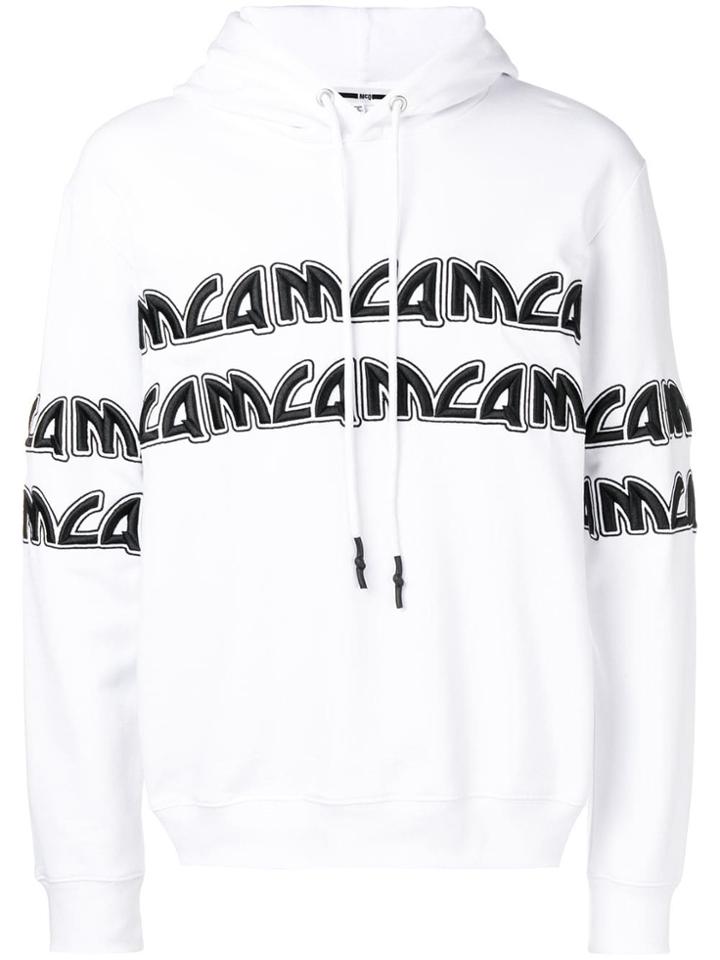 Mcq Alexander Mcqueen Logo Embroidered Hoodie - White