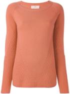 Allude Raglan Sleeve Sweater - Yellow & Orange