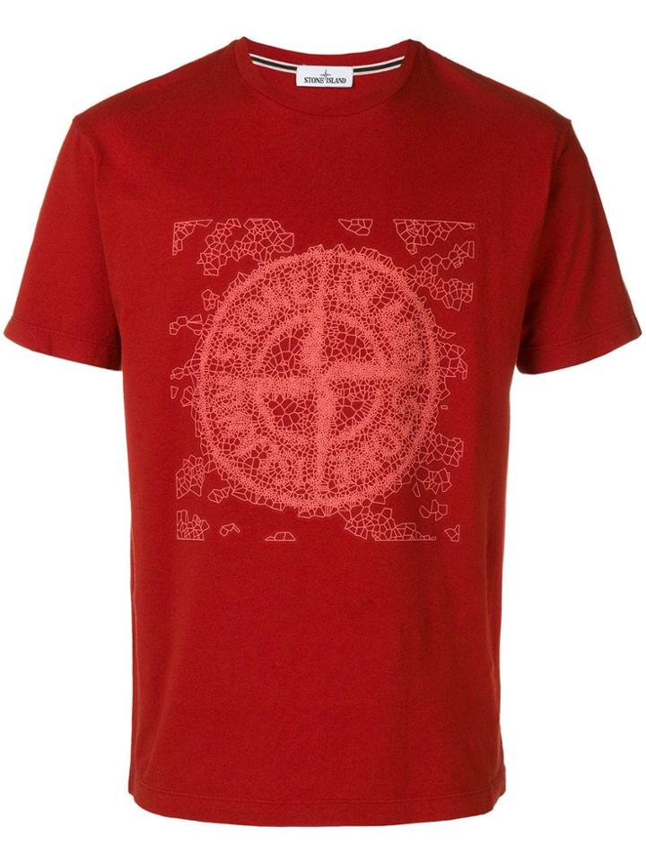 Stone Island Logo T-shirt - Red